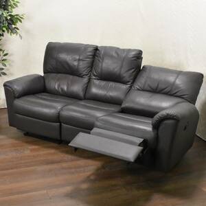 [ sendai city pickup recommendation ] 3 seater . electric reclining sofa nitoli made? original leather foot rest / Flat /3P sofa somewhat with defect zyt1301ji60106-07