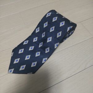ピエールバルマン イタリア製 ネイビー 小紋柄 シルク 入学式 ネクタイ