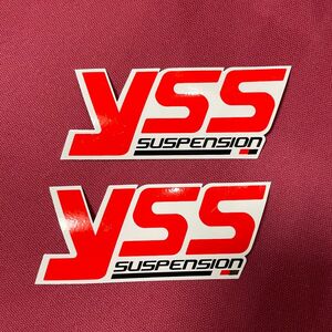 YSS ステッカー 新品 2枚セット ステッカー suspension デカール 純正 バイク ホンダ ヤマハ カワサキ スズキ