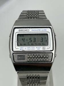 【M334】SEIKO C359-5000 カリキュレーター SSケース デジタル 稼働品 腕時計 中古