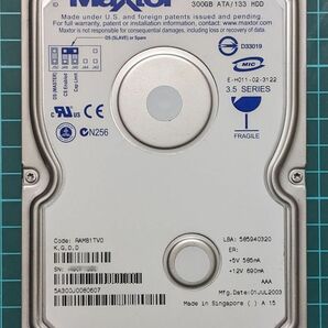 【送料無料】 レア品 動作品 Maxtor MaXLine II 5A300J0 300GB IDE Hard Disk Drive 3.5インチHDD USED 