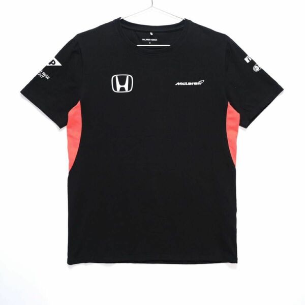 【送料無料】F1/McLaren HONDA/チーム セットアップ Tシャツ 2017/ブラック/M(日本Lサイズ)