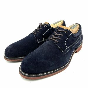 G @ 人気モデル '都会のカジュアルシューズ' HAWKINS TRAVELLER ホーキンス SUEDE レザー シューズ 27cm WATER TECH 紳士靴 NAVY HL81000