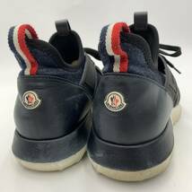 1円~ ☆ 高級ラグジュアリー靴 '希少デザイン' MONCLER モンクレール デニム生地 ソックススニーカー size:41 25.5cm メンズ シューズ NVY_画像3