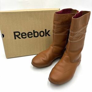 ＊ 箱付き '人気モデル' Reebok リーボック EASYTONE TOO DIVINE 本革 ミドル / ハーフ ブーツ 革靴 23cm レディース シューズ V61121