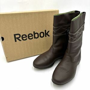 ＊ 箱付き '人気モデル' Reebok リーボック EASYTONE TOO DIVINE 本革 ミドル / ハーフ ブーツ 革靴 23cm レディース シューズ V61120