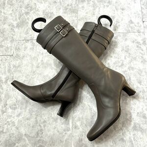 W * made in Japan ' finest quality LEATHER use ' ing wing original leather long heel boots leather shoes bootie -23.5cm lady's women's shoes shoes 