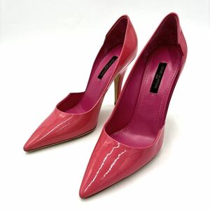 O ＊ 良品 イタリア製 '至高の逸品' 高級婦人靴' LOUIS VUITTON ルイヴィトン 本革 エナメルレザー ヒール / パンプス EU34.5 21.5cm 