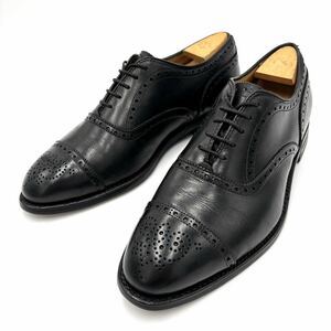 F ＊ 米国製 '高級紳士靴' ALDEN オールデン 本革 ストレートチップ 内羽根式 ビジネスシューズ 革靴 8.5C 26.5cm メンズ 黒 メダリオン