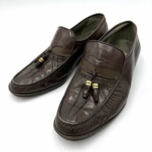 F ＊ 極上LEATHER使用 '高級感溢れる' Marelli マレリー 本革 タッセルローファー 革靴 24.5cm EEE メンズ 紳士靴 シューズ 