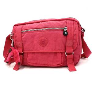 G ☆美品/ 人気モデル!! 'ゴリラチャーム付属' Kipling キプリング クロスボディ ショルダーバッグ 肩掛け 斜め掛け レディース 婦人鞄 