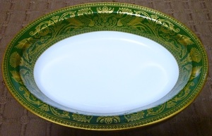  Wedgwood *fro Len чай n/ зеленый Gold редкий bejitabru миска bowl редкость flolantine золотой б/у прекрасный товар снят с производства глубокий тарелка большая тарелка / три Colombia wedgwood