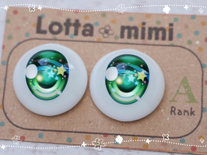 【Type流れ星　ライムグリーン　A品】レジンアイ 22mm相当 Lotta mimi