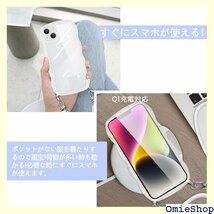 iPhone15 用 ケース ショルダー クリア アイ 意 個性 可愛い かわいい 韓国 薄型 耐衝撃 ホワイト 6_画像6