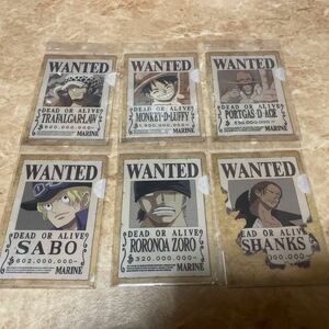 ONE PIECE！ワンピースA6クリアファイル＆ポストカードセット100円〜最落無しUSED 21-1 