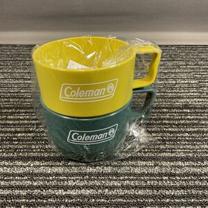 新品 未開封 未使用 非売品 Coleman コールマン スタッキング マグカップ ペア 2個セット カーキー イエロー 250ml 100℃ 対応