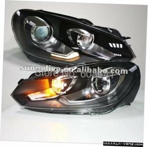 右ハンドル、日本光軸仕様 VWゴルフ6ヘッドライト用GTIスタイル右ハンドル車使用 For VW Golf 6 headlight GTI style Right hand drive ca