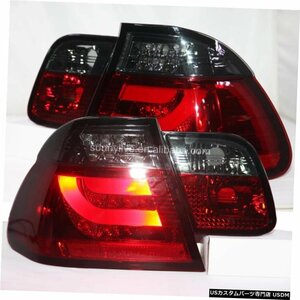 右ハンドル、日本光軸仕様 BMW E46 320 328 325 LEDテールランプ2001-2005レッドブラックカラー For BMW E46 320 328 325 LED Tail Lamp 2