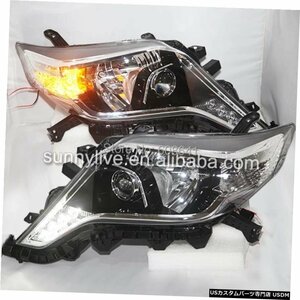 右ハンドル、日本光軸仕様 トヨタプラドFJ1502014主導ヘッドライトOEMスタイルLF For Toyota Prado FJ150 2014 led Headlight OEM style