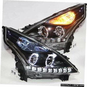 右ハンドル、日本光軸仕様 日産ティアナエンジェルアイズLEDヘッドライト2008?11 V2 For NISSAN Teana Angel Eyes LED Headlight 2008 t