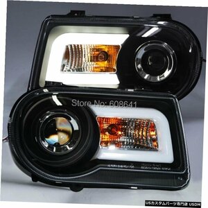 右ハンドル、日本光軸仕様 クライスラー300CLEDヘッドライトエンジェルアイズ2005- 2010年SN For Chrysler 300C LED Head Light Angel Ey