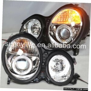 右ハンドル、日本光軸仕様 W210 E200 E230 E240 led angeleye Head Lamp For Mercedes-Benz Silver 1999-2001 W210 E200 E230 E240 led a