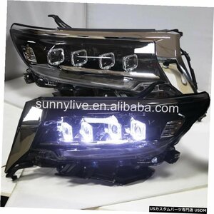 右ハンドル、日本光軸仕様 トヨタランドクルーザープラドFJ150LED 2018-2019 PW用LEDヘッドライト LED headlight For Toyota Land Cruiser