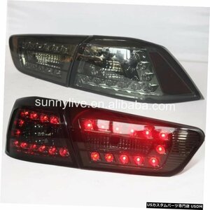 右ハンドル、日本光軸仕様 三菱ランサー用LEDリアライトバックライトLEDリアライトスモーク2008-2013YZ LED rear light back light for M