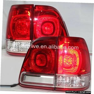 右ハンドル、日本光軸仕様 Toyota Land Cruiser LC100 4700 FJ100LEDテールランプ1998-2007年赤白色LF For Toyota Land Cruiser LC100 47