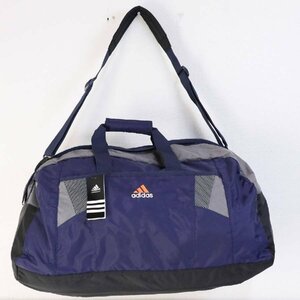 タグ付き新品 adidas アディダス ショルダー付き ボストンバッグ 幅60cm ネイビー 大型 スポーツ ゴルフ 旅行 合宿 ジム☆770v07