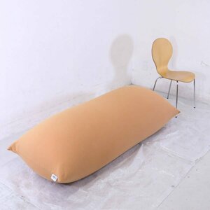 Yogibo Max ヨギボーマックス クッションソファ 180×70×50cm オレンジ系カバー付き 特大 大型 ベッドにもなる○771h02