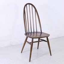 英国 ERCOL アーコール ヴィンテージ クエーカーチェア 5本スポーク ダークカラー ボウバック ウィンザーチェア 椅子★775h32_画像3