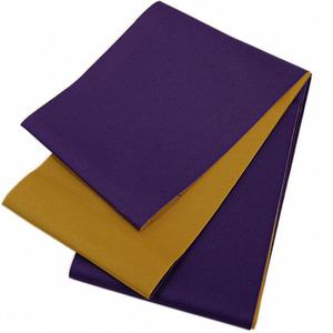  yukata obi reversible purple × yellow color yukata obi plain single .... obi yukata .. graduation ceremony hakama under obi hakama obi hanhaba obi hakama under obi . industry hakama lady's yellow purple 