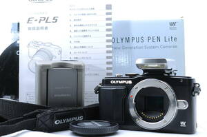 ★美品★ オリンパス ＯＬＹＭＰＵＳ E-PL5 ボディ ブラック 元箱 手振れ補正正常