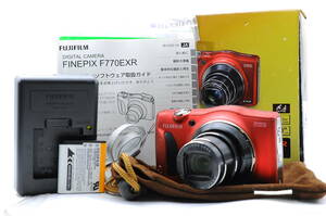 ★実用並品★ フジフィルム FUJIFILM FinePix F770EXR レッド 元箱