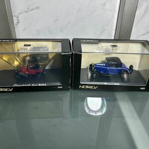 【まとめ売り】Norev 1:43 Peugeot 6CV Bebe Red 479201 Diecast MIB Peugeot 201 外国車 ミニカー 2種セット