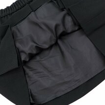 美品 シャネル P46 プリーツ フレア スカート レディース 黒 40 ウール サイドジップ ココマーク CHANEL_画像3