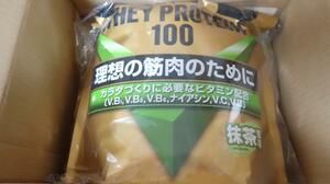 [ new goods ] Meiji The bus whey protein 100 powdered green tea manner taste 980g