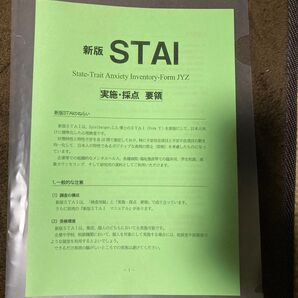 新版STAI 実施 採点 要領