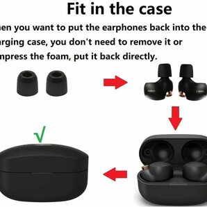 【在庫処分】LinkBuds S用 WF-LS900N用 ウレタン製ノイズキャンセリングイヤーピース WF-C500用 記憶フォーの画像5