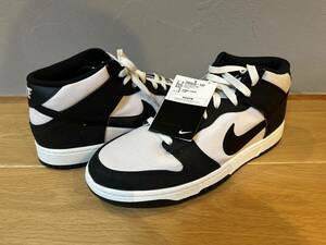 NIKE DUNK MID PANDA US12 BLACK × WHITE 30cm＊ナイキ ダンク ミッド パンダ ブラック ホワイト SB LOW AIR JORDAN 1 OG