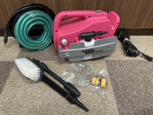 BLACK&DECKER ブラック&デッカー 1150W 高圧洗浄機 コンパクトフィット ピンク PW1300P 洗浄機