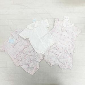 1329△ 新品未使用 タグ付き fillot de bebe reduction トップス パジャマ 女の子 半袖パジャマ ベイビー キッズ 花柄 ピンク レディース