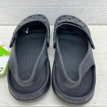 1365◎ 新品未使用 CROCS クロックス 靴 シューズ サンダル ストラップ フラット ソール ブラック レディースW9_画像3