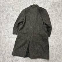 1円~＊ '80's~90's ビンテージ' Burberrys オールド バーバリー WOOL & SILK ヘリンボーン ツイード 比翼 ステンカラーコート 92-170_画像4