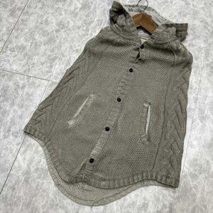 G @ 国内正規品 '洗礼されたデザイン' DIESEL ディーゼル 高品質 COTTON フード付き ベスト ジャケット S レディース 上着 アウター 古着