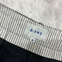 J ＊ 履き心地抜群 '人気シルエット' BEAMS ビームス 高品質 ストレッチ パンツ sizeM メンズ 紳士服 ボトムス NAVY 古着_画像7