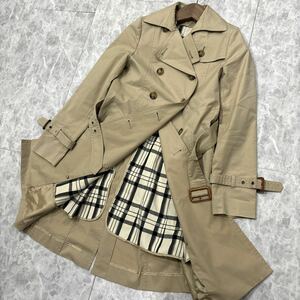 JJ ＊ 良品 '洗練されたシルエット' COMME CA DU MODE コムサデモード チェック柄 ライナー付き トレンチコート size9 レディース アウター