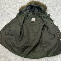 1円~ ＊ 米国製 '希少 90's ビンテージ' ALPHA INDUSTRIES アルファ インダストリーズ N-3B 中綿 フライトジャケット M メンズ USA製 古着_画像5