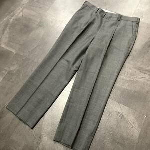 B ☆良品/ 高級感溢れる!! '日本製' DAKS LONDON ダックス ウール混み生地 ワンタック スラックスパンツ size:88 メンズ ボトムス 紳士服